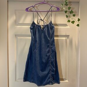 Calvin Klein Backless Denim Dress